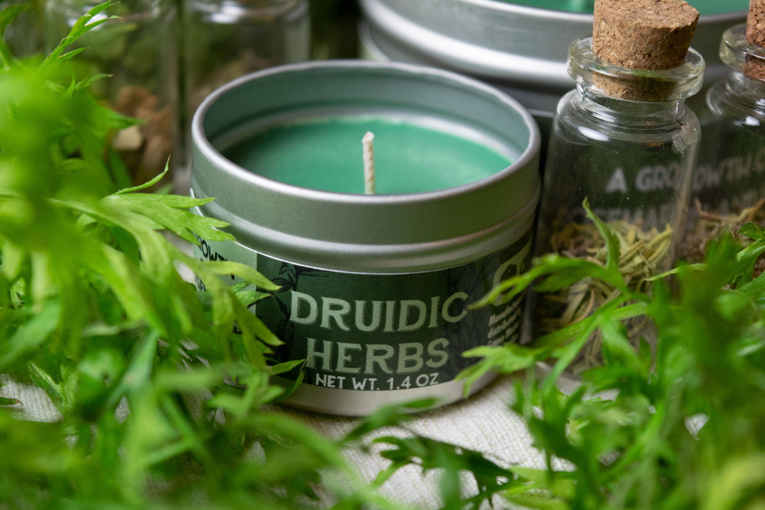 Game Master Dice - Druidic Herbs Gaming Candle
