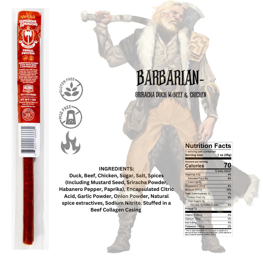 Mythical Meats: Dungeons & Dragons Variety Meat Sticks 1oz