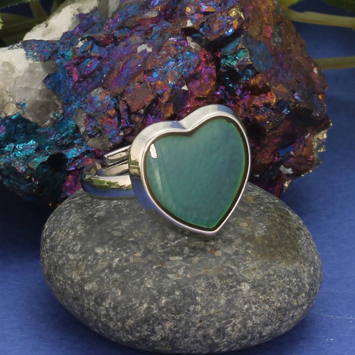 ZAD - Loving Moods Silver Heart Mood Ring