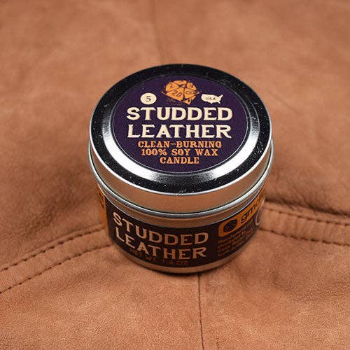 Game Master Dice - Studded Leather Gaming Candle
