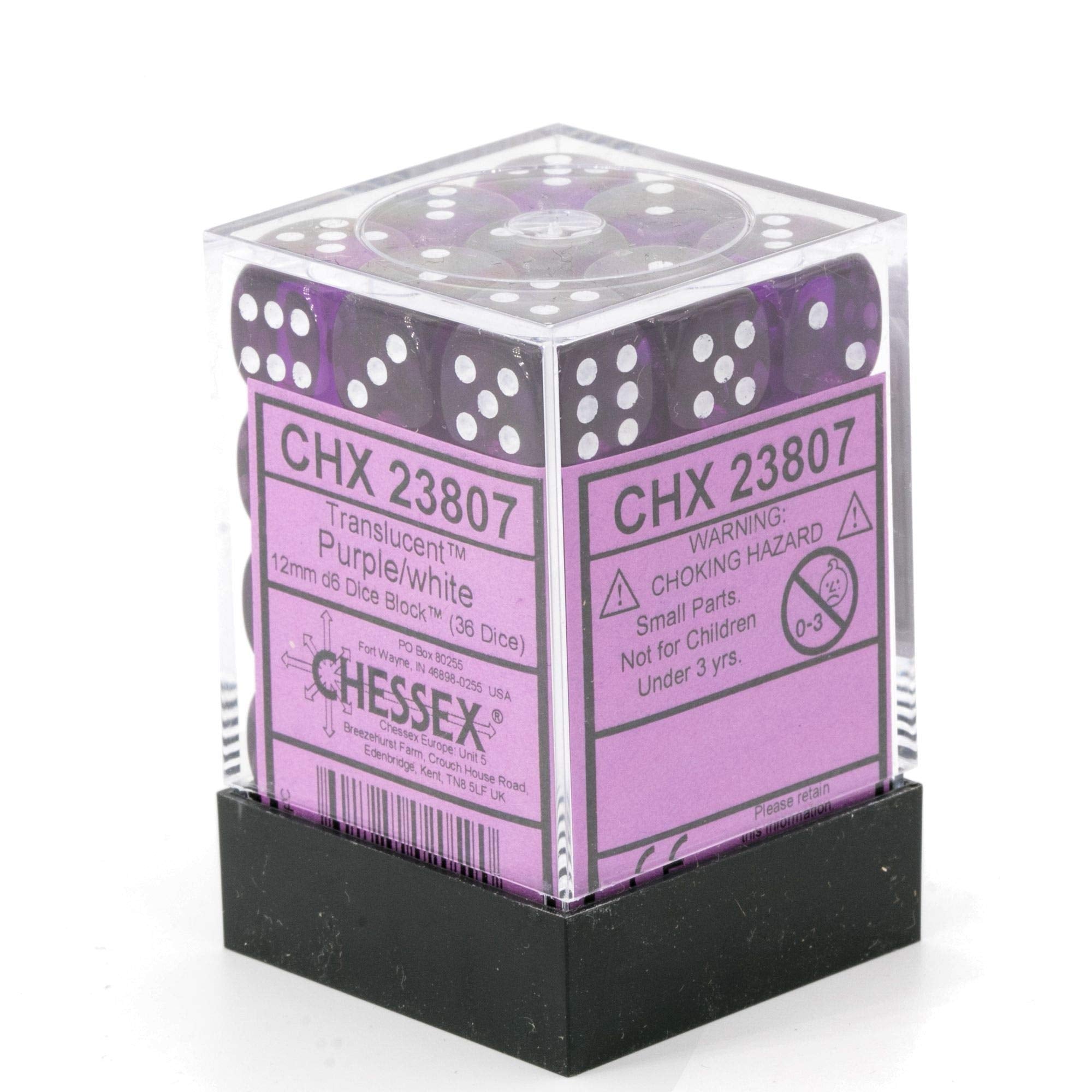 Dice: Chessex 12mm d6 Dice Block (36 Dice)