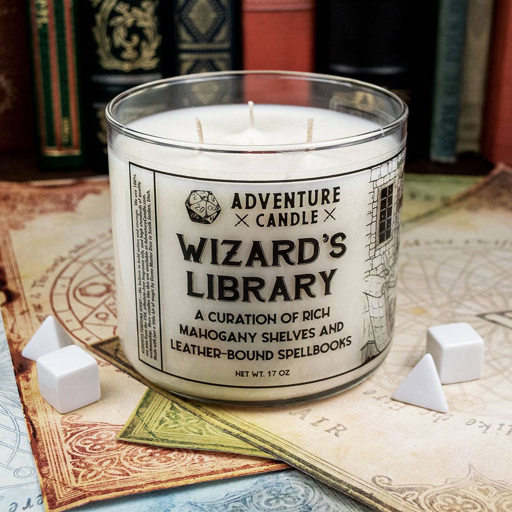 Game Master Dice - Wizard's Library Gaming Candle