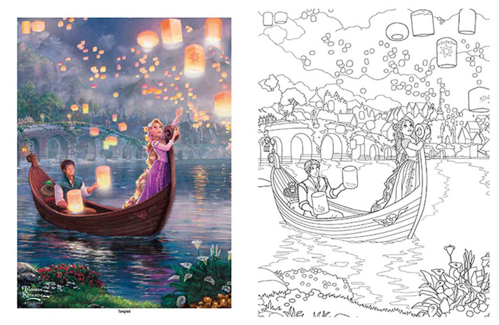 Simon & Schuster - Disney Dreams Collection Thomas Kinkade Studios Disney Princess Coloring Book by Thomas Kinkade