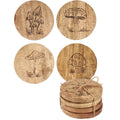 Primitives by Kathy - Mushrooms Coaster Set