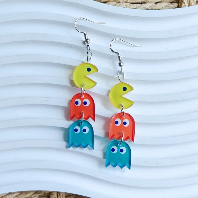 Pac-Man Inspired Earrings