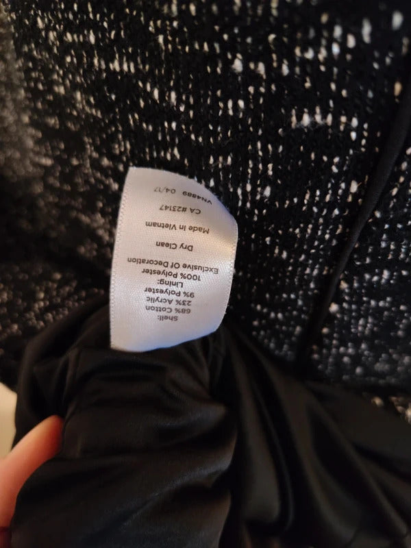 Talbots Petite Black & White Knit Dress Size 8P
