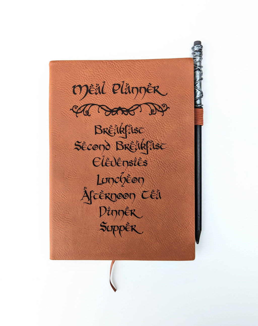 NTSD Gaming and Bookish Goods - Hobbit's Meal Planner - Vegan Leather Mini Dot Journal