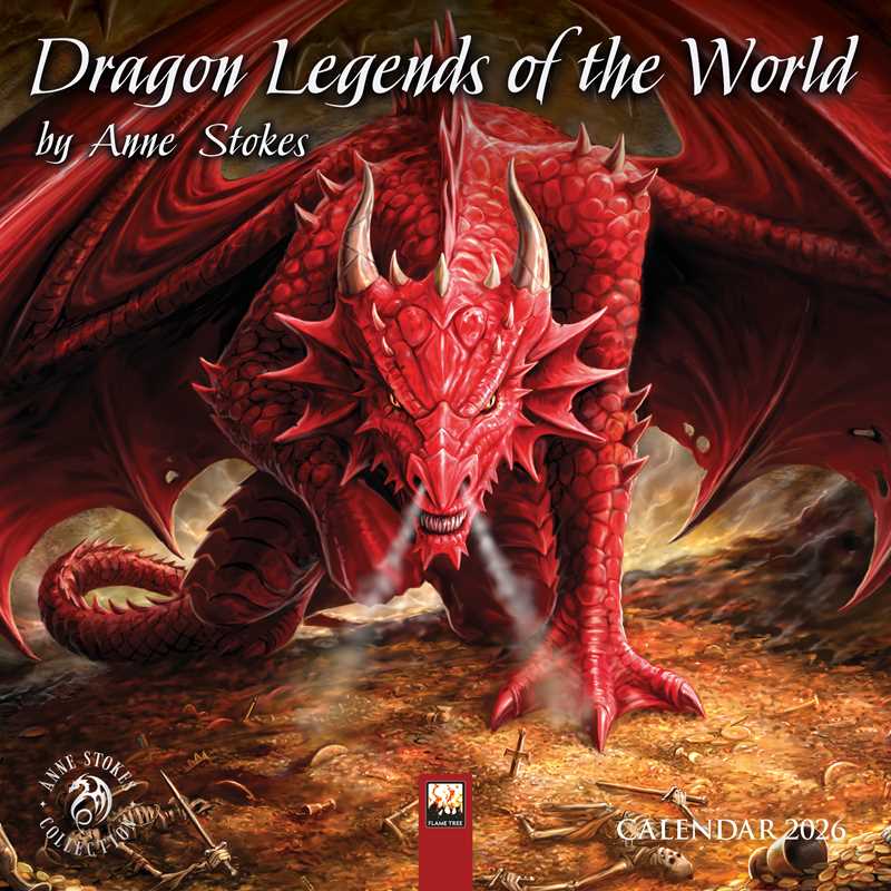 Simon & Schuster - Anne Stokes: Dragon Legends of the World Mini Wall calendar 2026 (Art Calendar) by