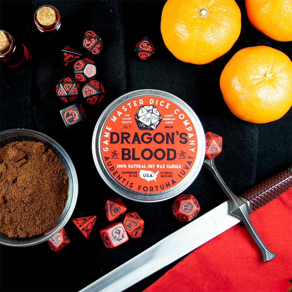 Game Master Dice - Dragon's Blood Gaming Candle