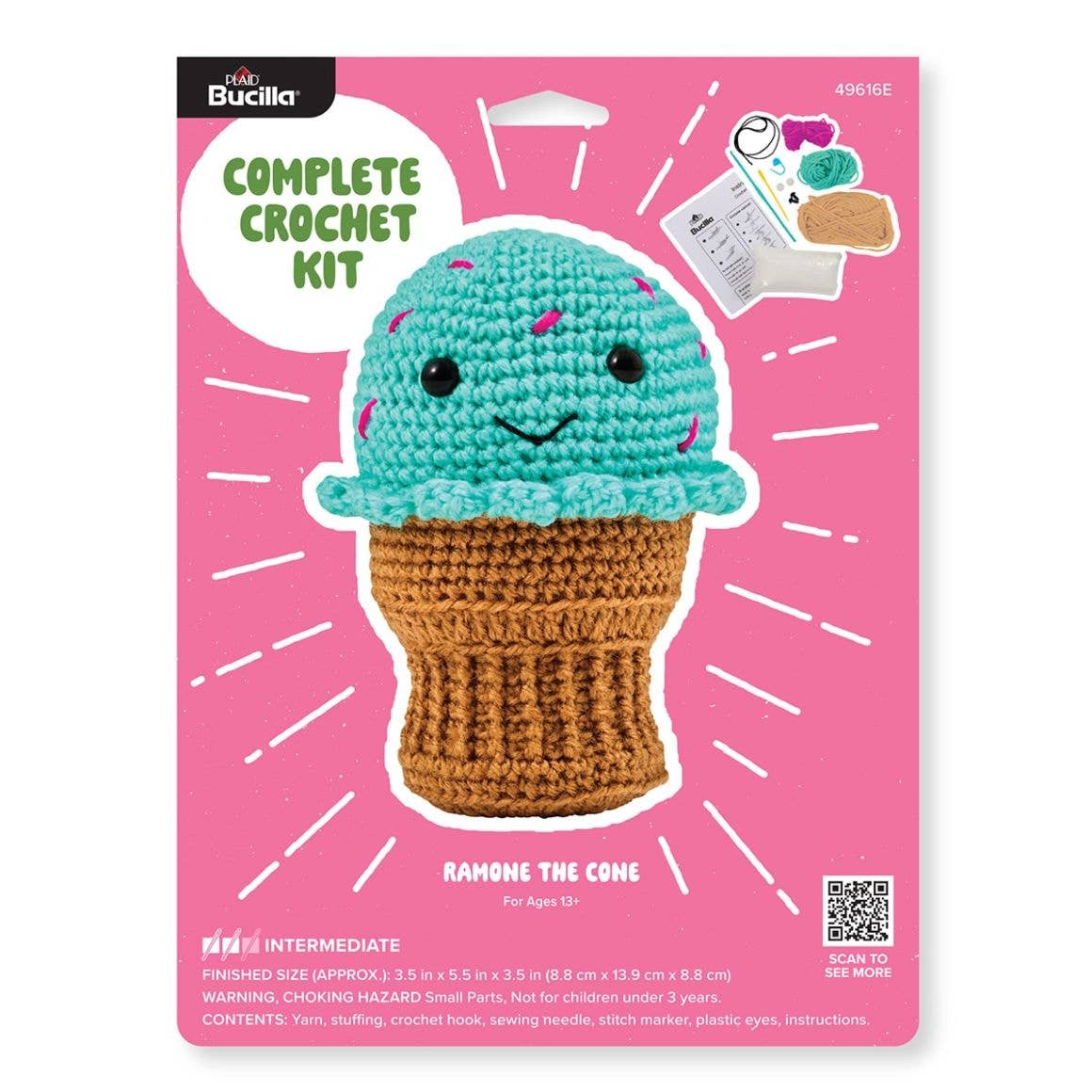 Plaid Crafts - Bucilla Amigurumi Crochet Kit - Ramone the Cone