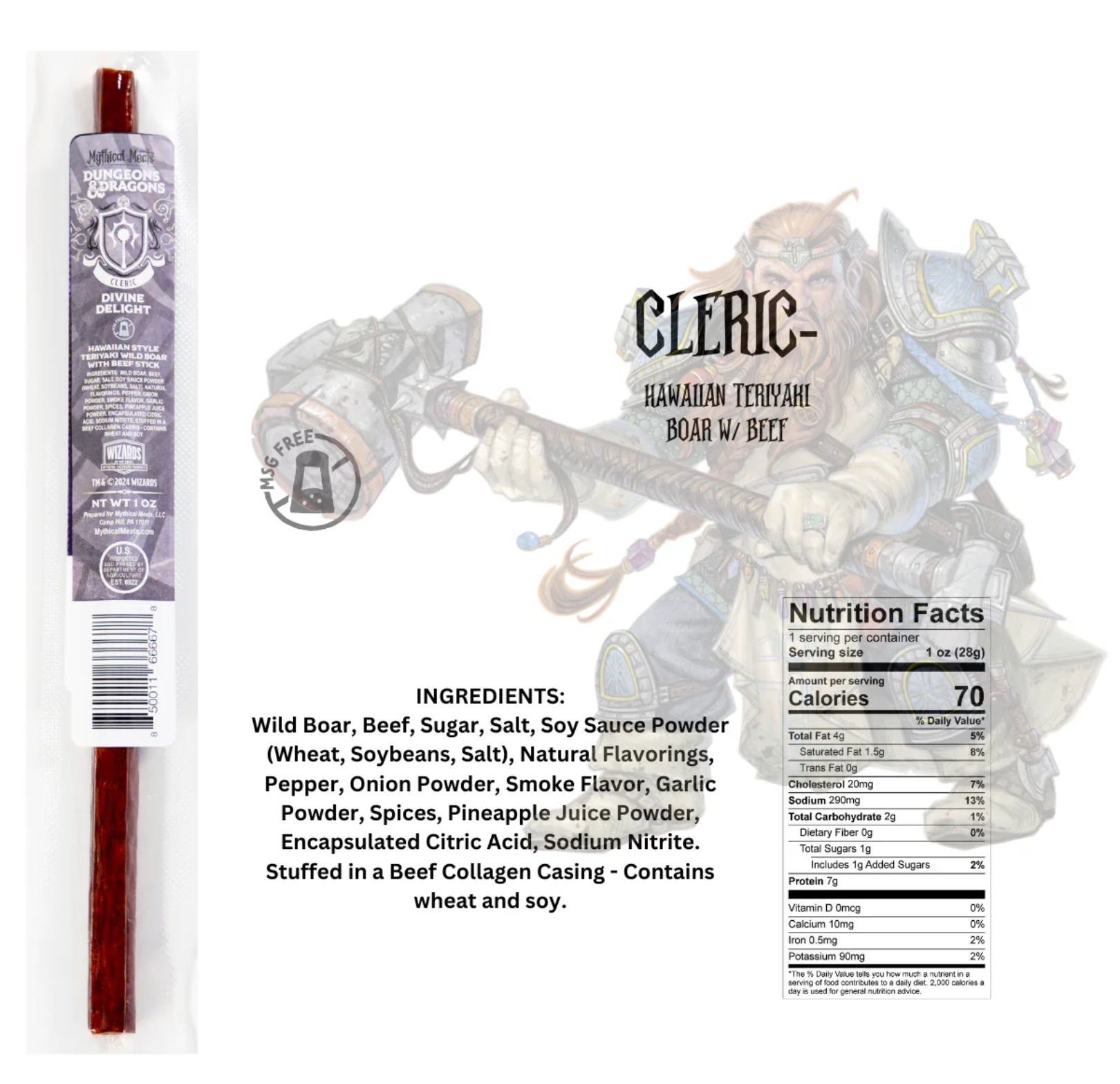 Mythical Meats: Dungeons & Dragons Variety Meat Sticks 1oz