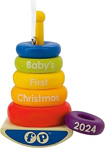 Hallmark Fisher-Price Rock-A-Stack Baby's 1st Christmas 2024 Christmas Ornament