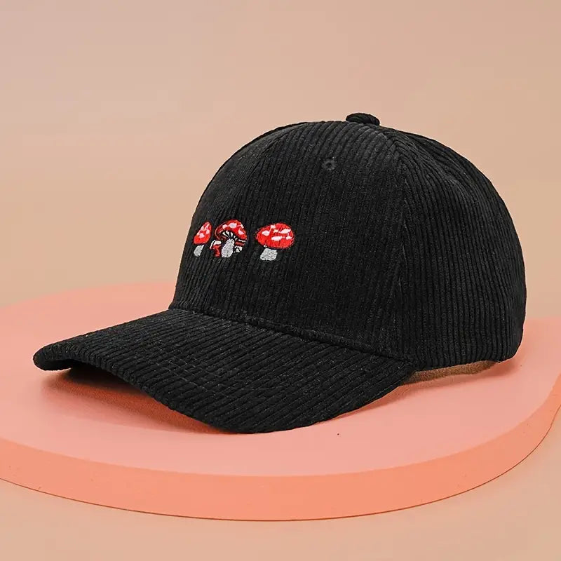 Cap Vintage Style Corduroy Mushroom