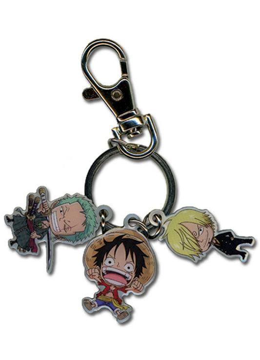 Luffy, Zoro & Sanji Metal Keychain