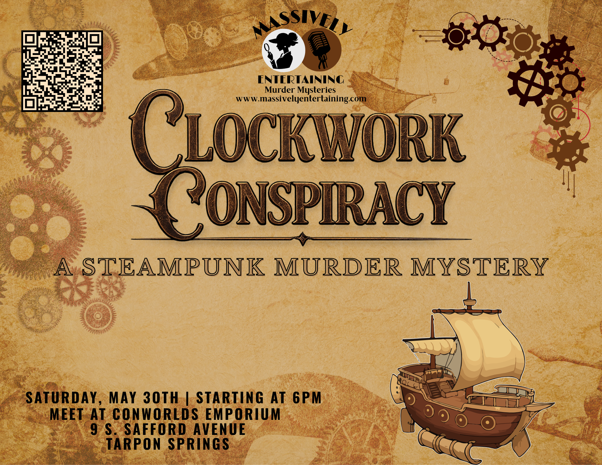 Clockwork Conspiracy: A Steampunk Murder Mystery Adventure {May 30th}