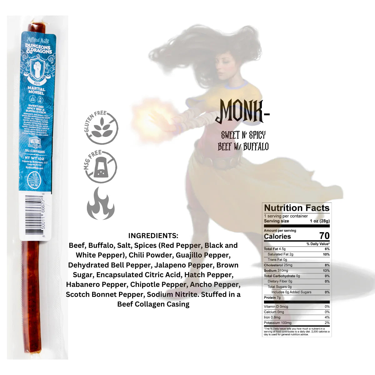 Mythical Meats: Dungeons & Dragons Variety Meat Sticks 1oz