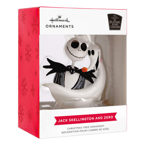 Disney Tim Burton's The Nightmare Before Christmas Jack Skellington and Zero Hallmark Ornament