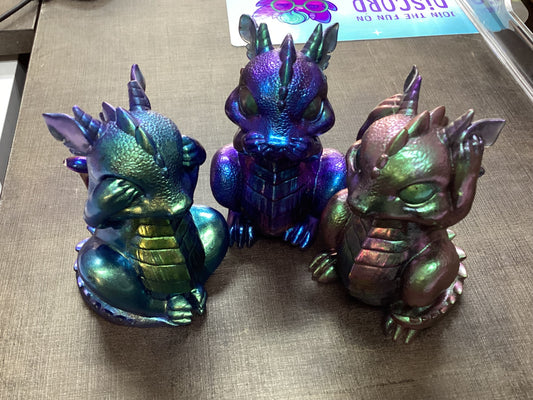 Candy Moon Crafts Dragon set don't look don't listen don't speak