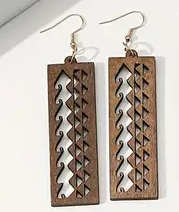 Wooden Dangle Earrings