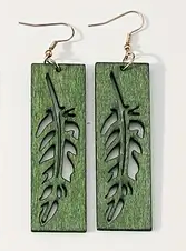 Wooden Dangle Earrings