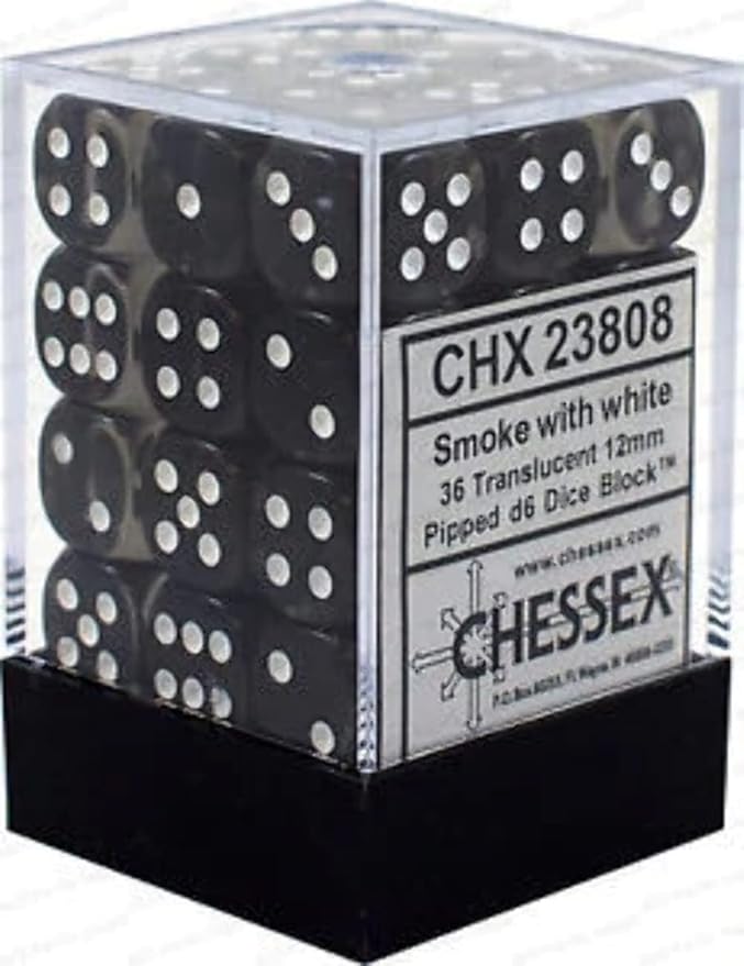 Dice: Chessex 12mm d6 Dice Block (36 Dice)