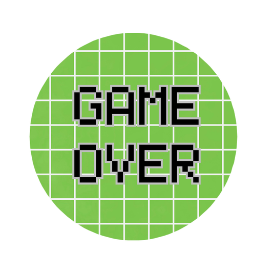 Game Over Lime Green 1.75" Button