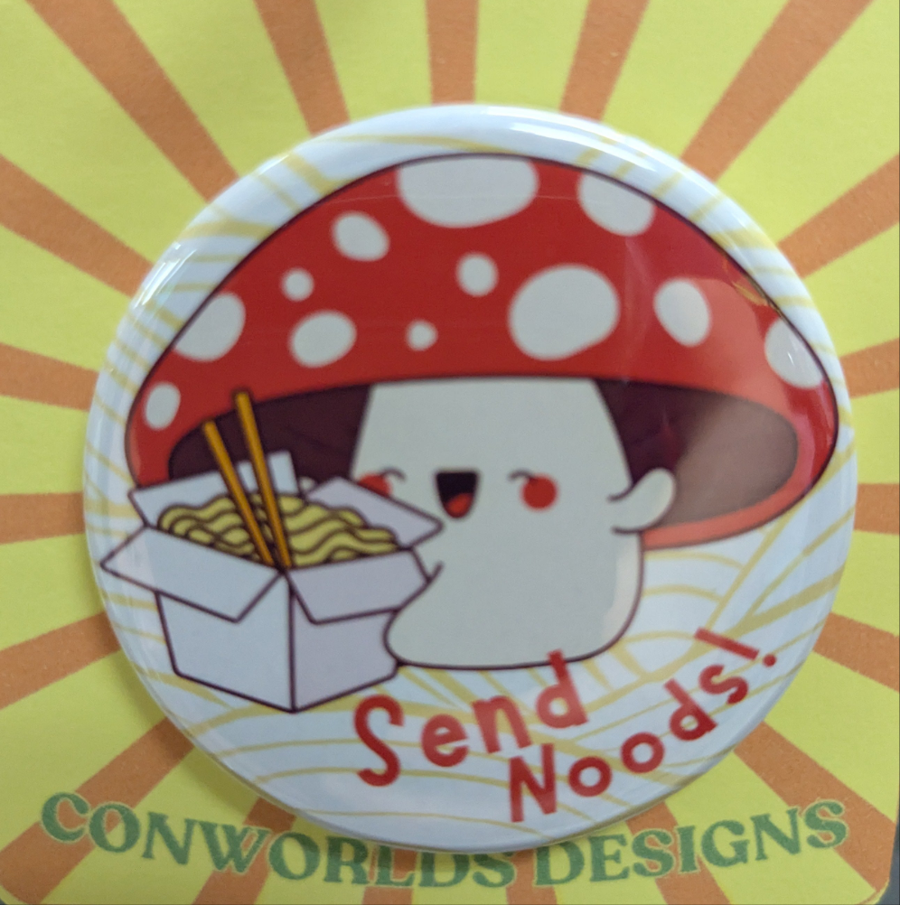 Send Noods Ramen 1.75" Button