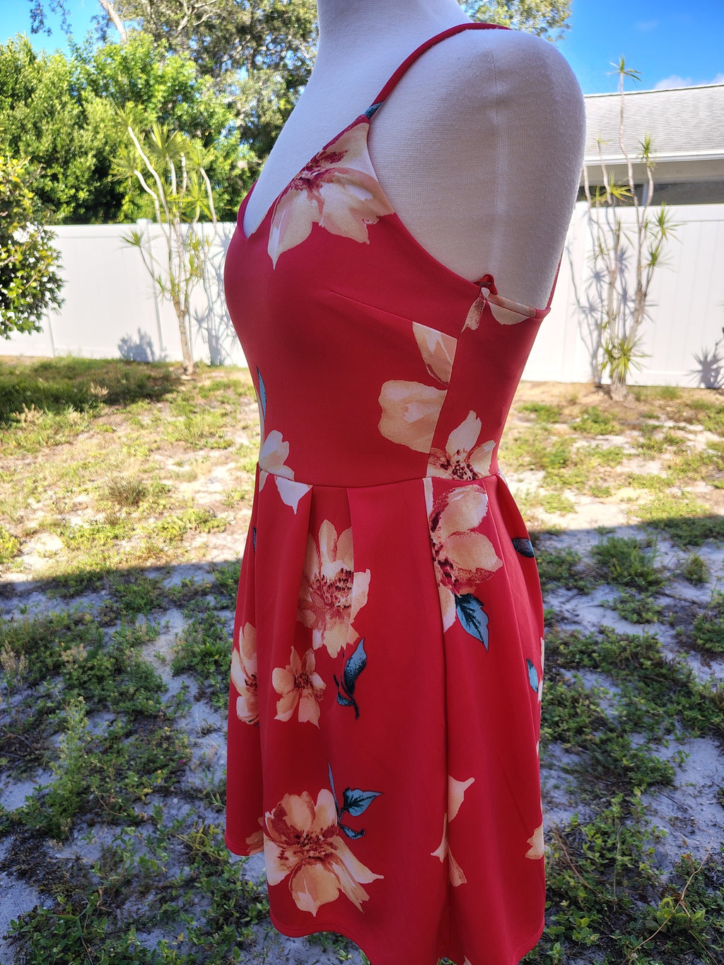 Monteau Coral & Floral Print Dress Size Small juniors