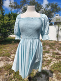 Mi Ami Light Blue Women's Babydoll Dress Size Large