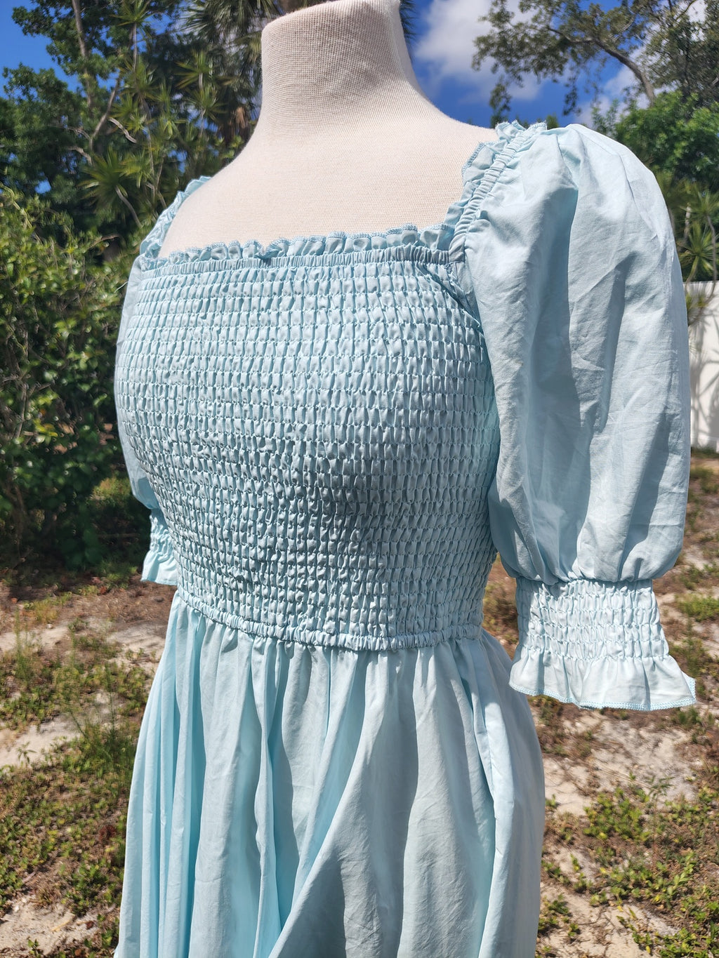 Mi Ami Light Blue Women's Babydoll Dress Size Large