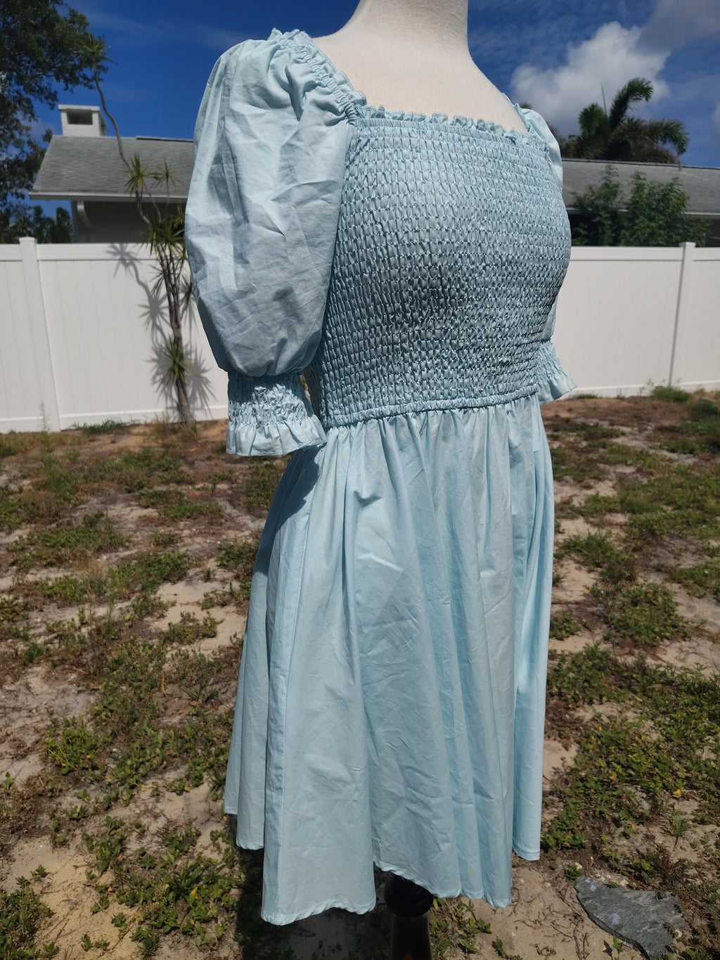 Mi Ami Light Blue Women's Babydoll Dress Size Large