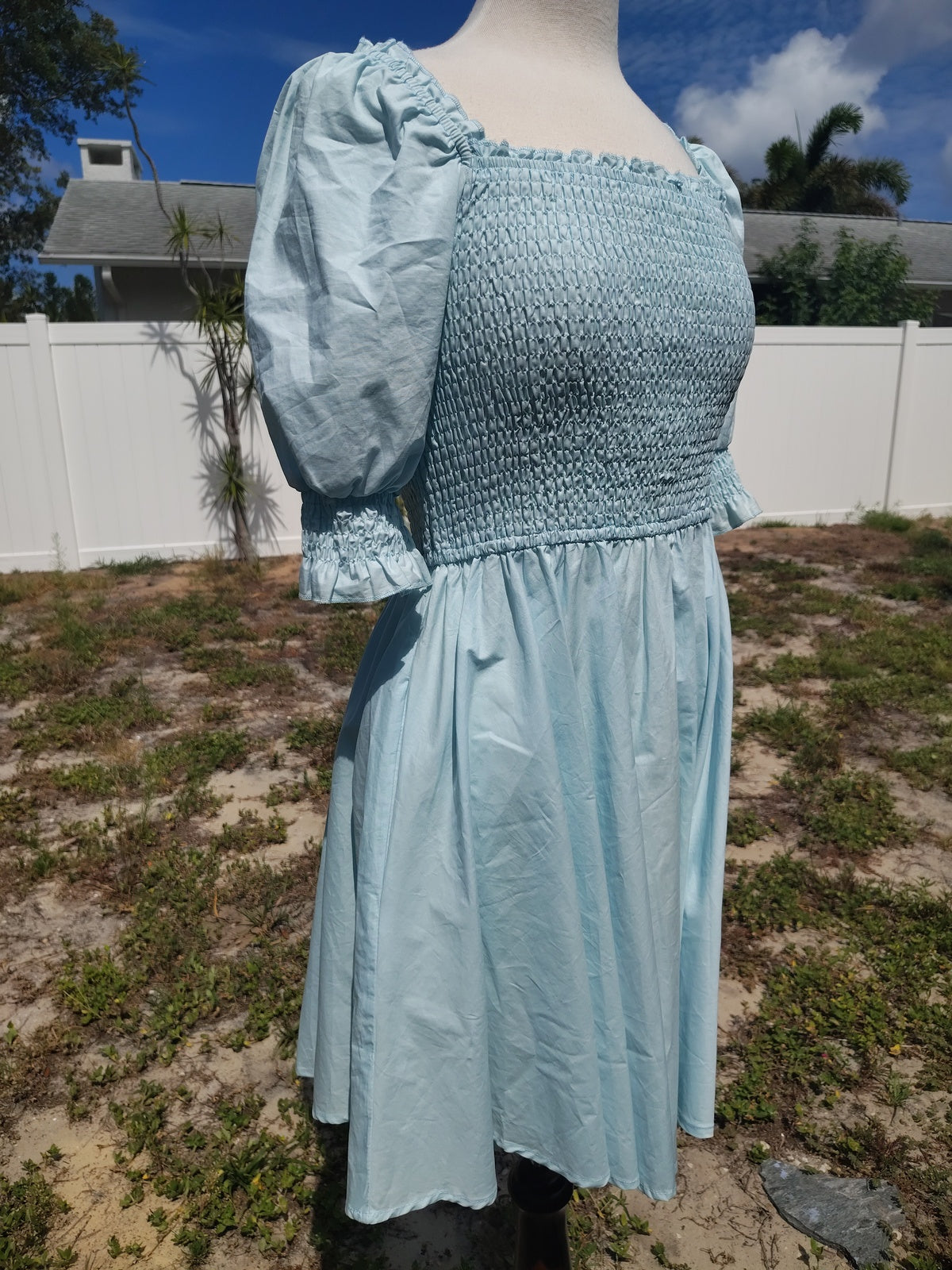 Mi Ami Light Blue Women's Babydoll Dress Size Large
