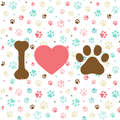 I Heart Paws 1.75" Round Animal Button