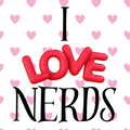 I Love Nerds 1.75" Round Nerdy Button
