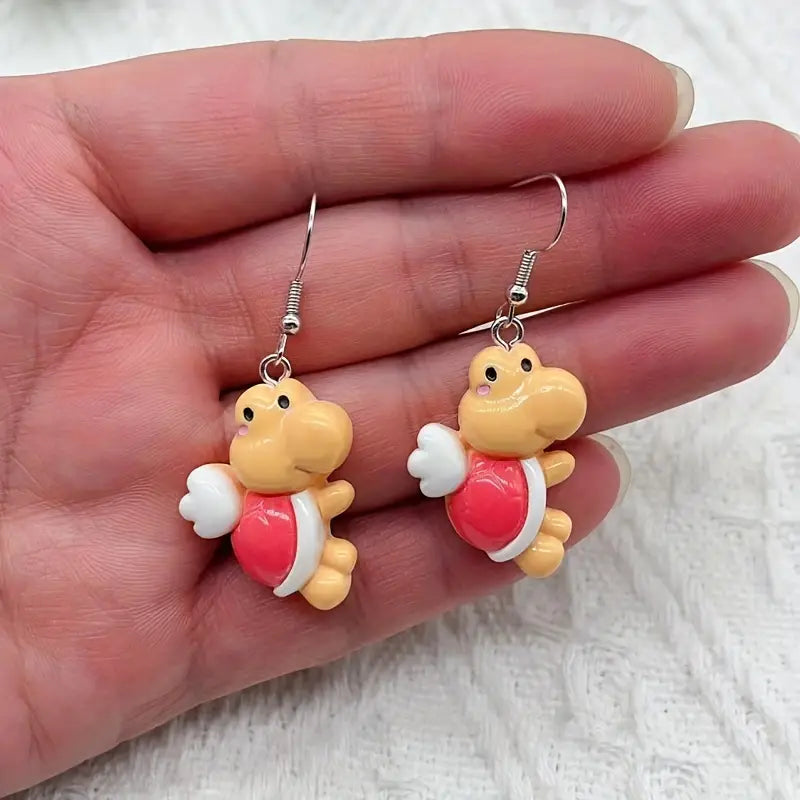 Mario Flying Shell Inspired Earrings