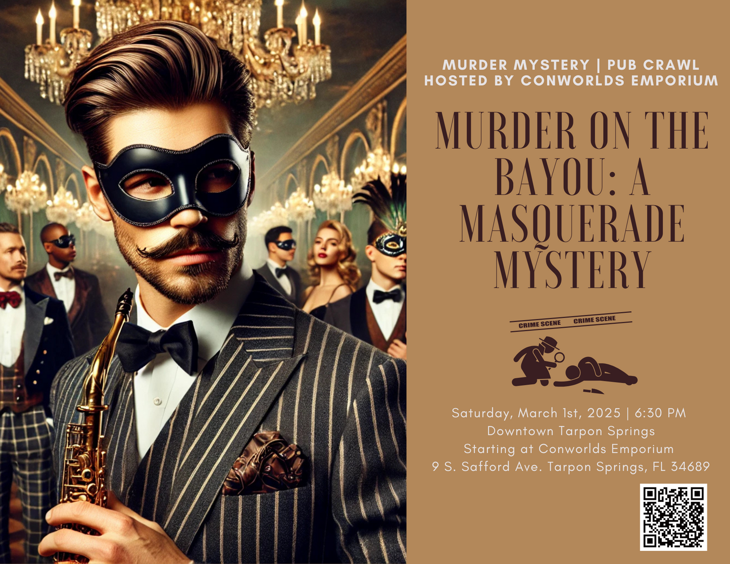 Murder on The Bayou: A Masquerade Murder Mystery Adventure - March 1st