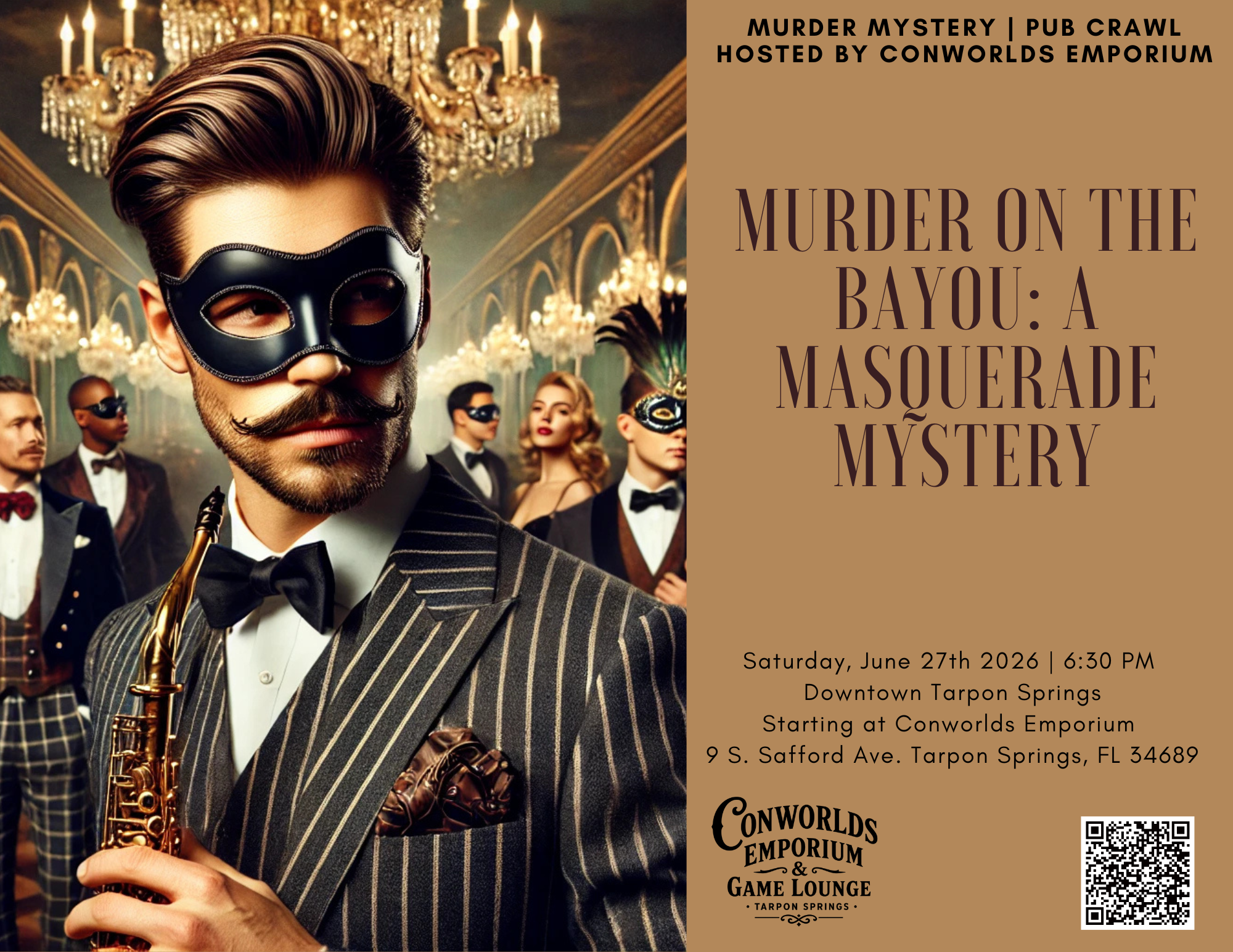 Murder on The Bayou: A Masquerade Murder Mystery Adventure {June 27th}