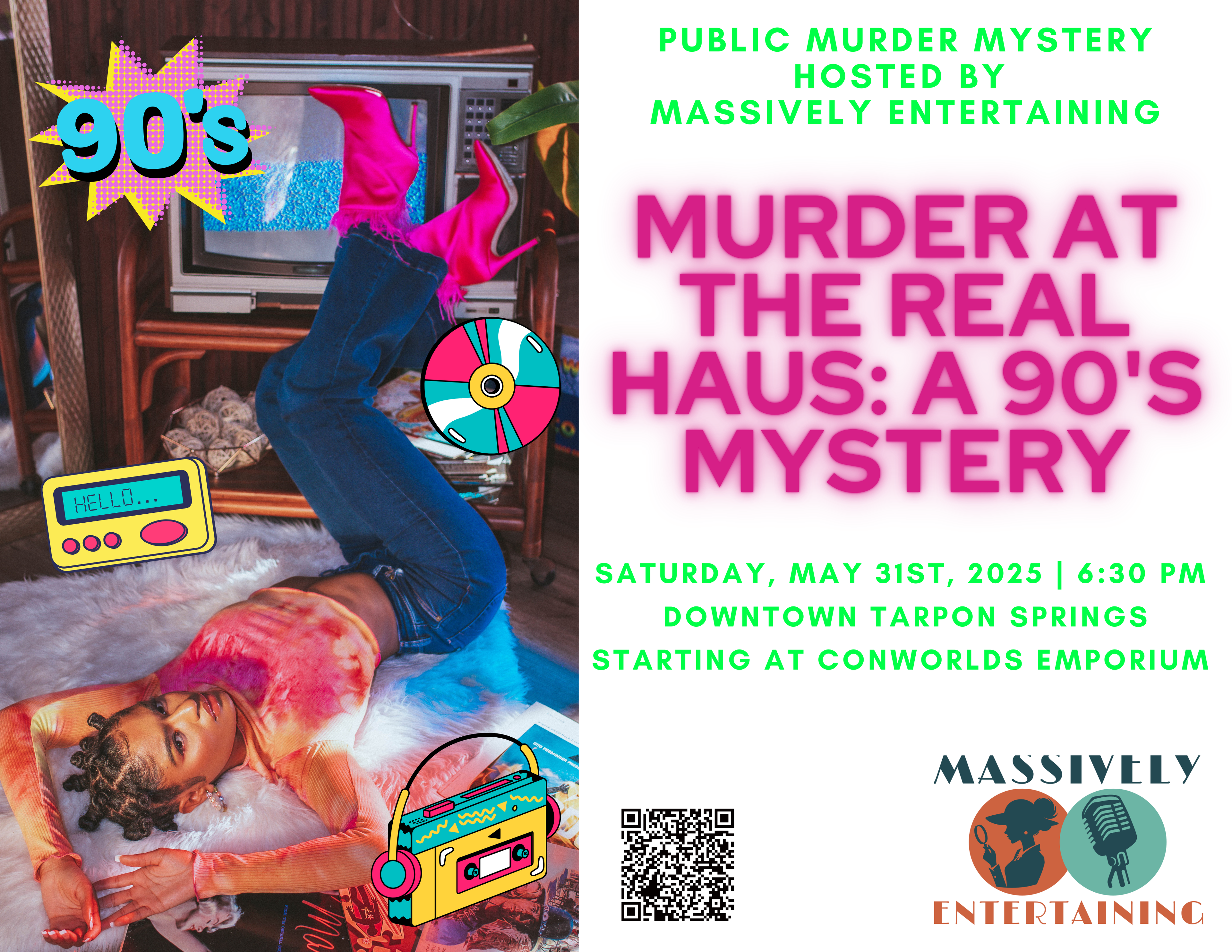 A 90's Reality TV Murder Mystery Adventure