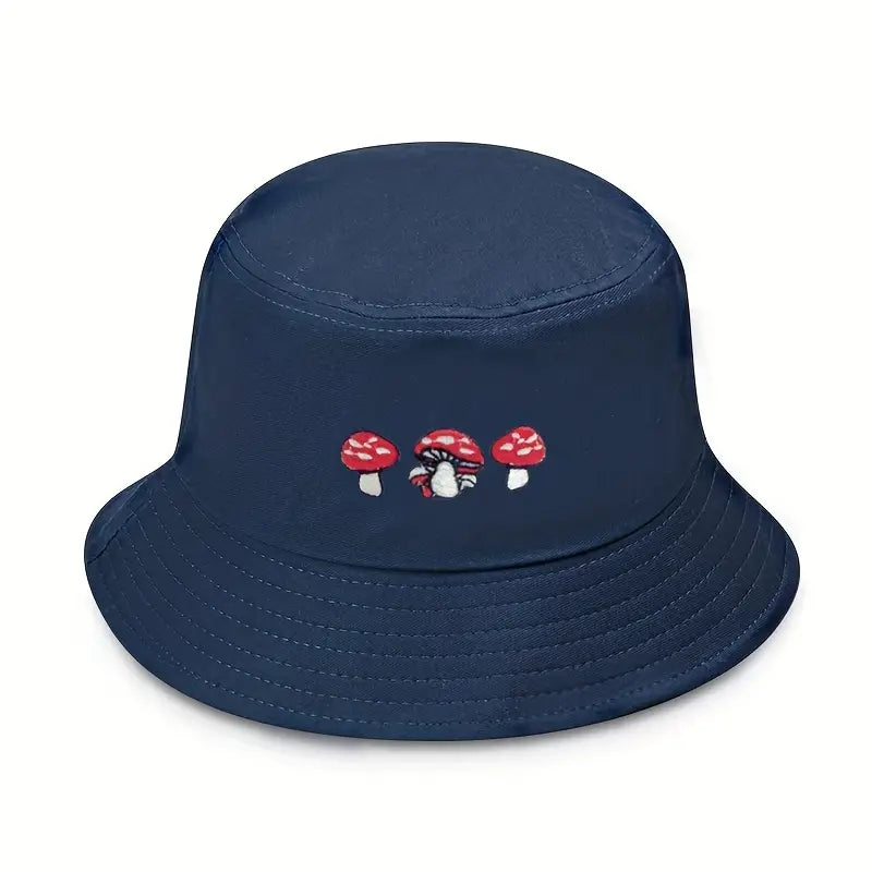 Navy Mushroom Bucket Hat