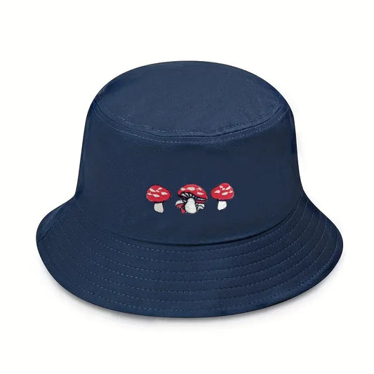 Navy Mushroom Bucket Hat