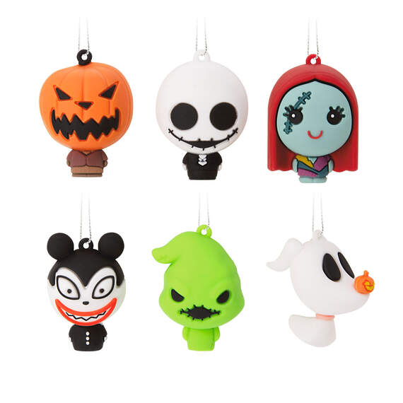 Mini Disney Tim Burton's The Nightmare Before Christmas Shatterproof Hallmark Ornaments, Set of 6