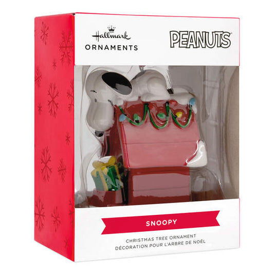 Peanuts® Snoopy on Holiday Doghouse Hallmark Ornament