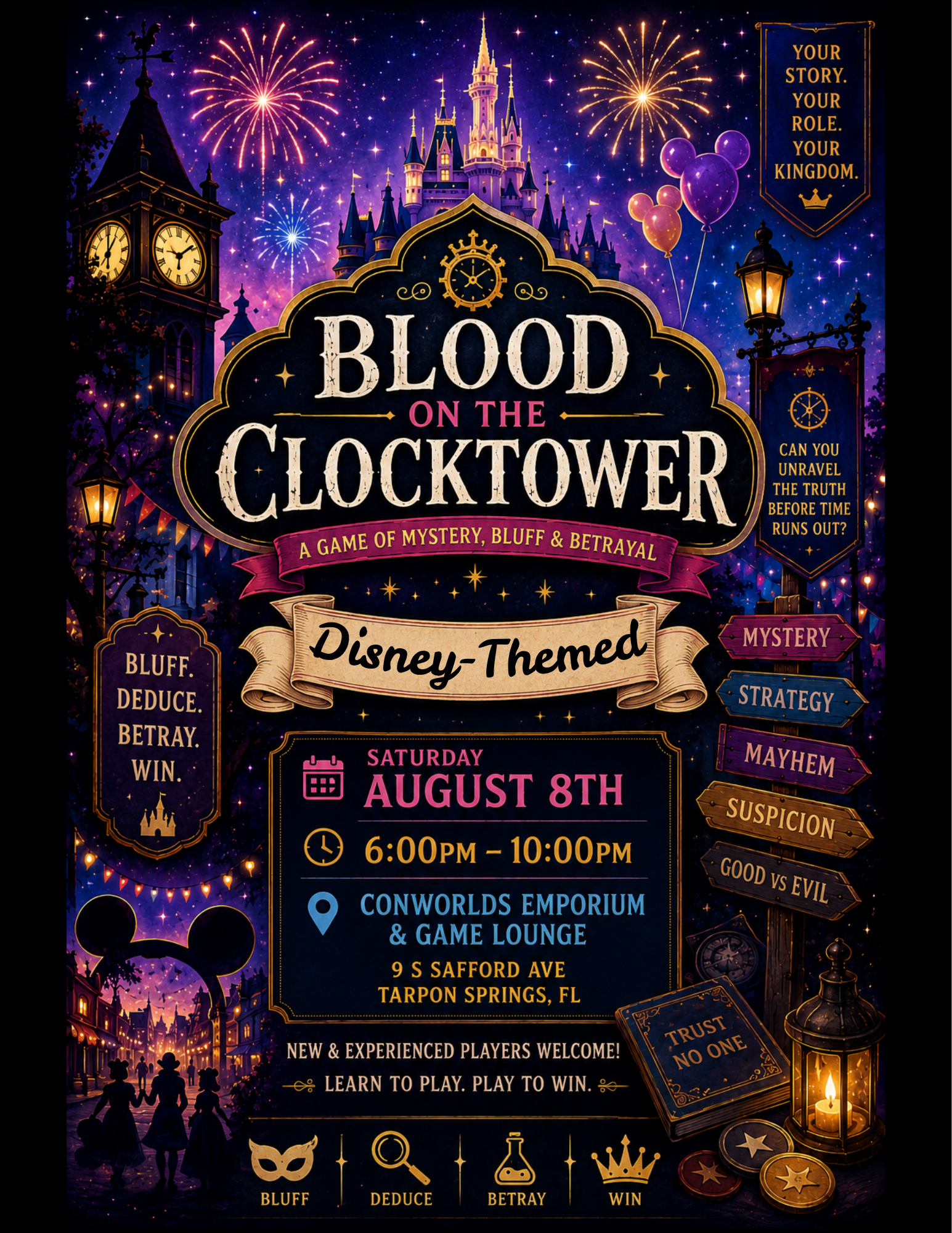Blood on the Clocktower: Disney-Themed at Conworlds Emporium {August 8th}