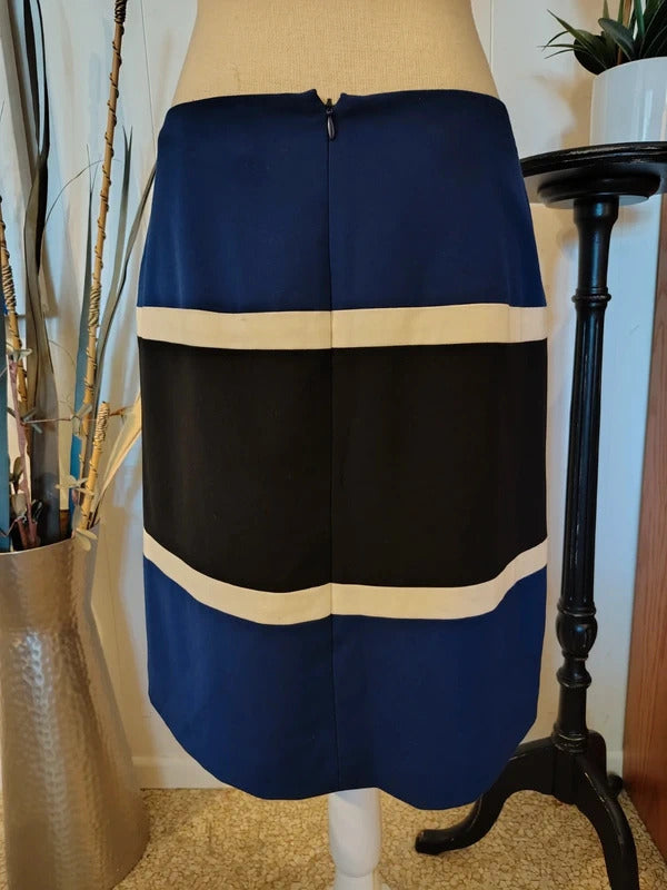 Anne Klein Color Block Pencil Skirt | Size 4