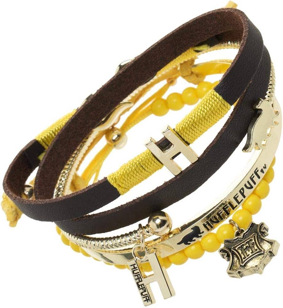 Bioworld Merchandising - Harry Potter Hufflepuff Friendship Bracelet Gift Set - 4 Pack