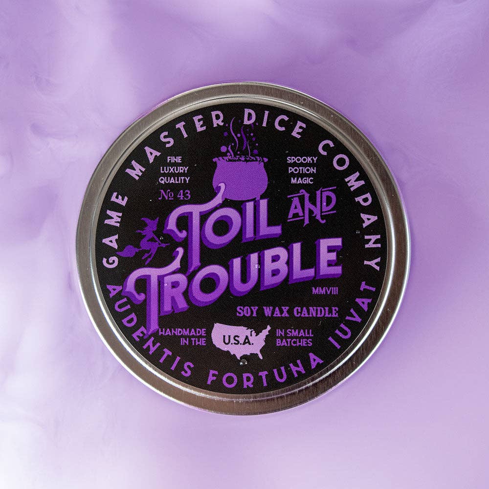 Game Master Dice - Toil and Trouble Candle