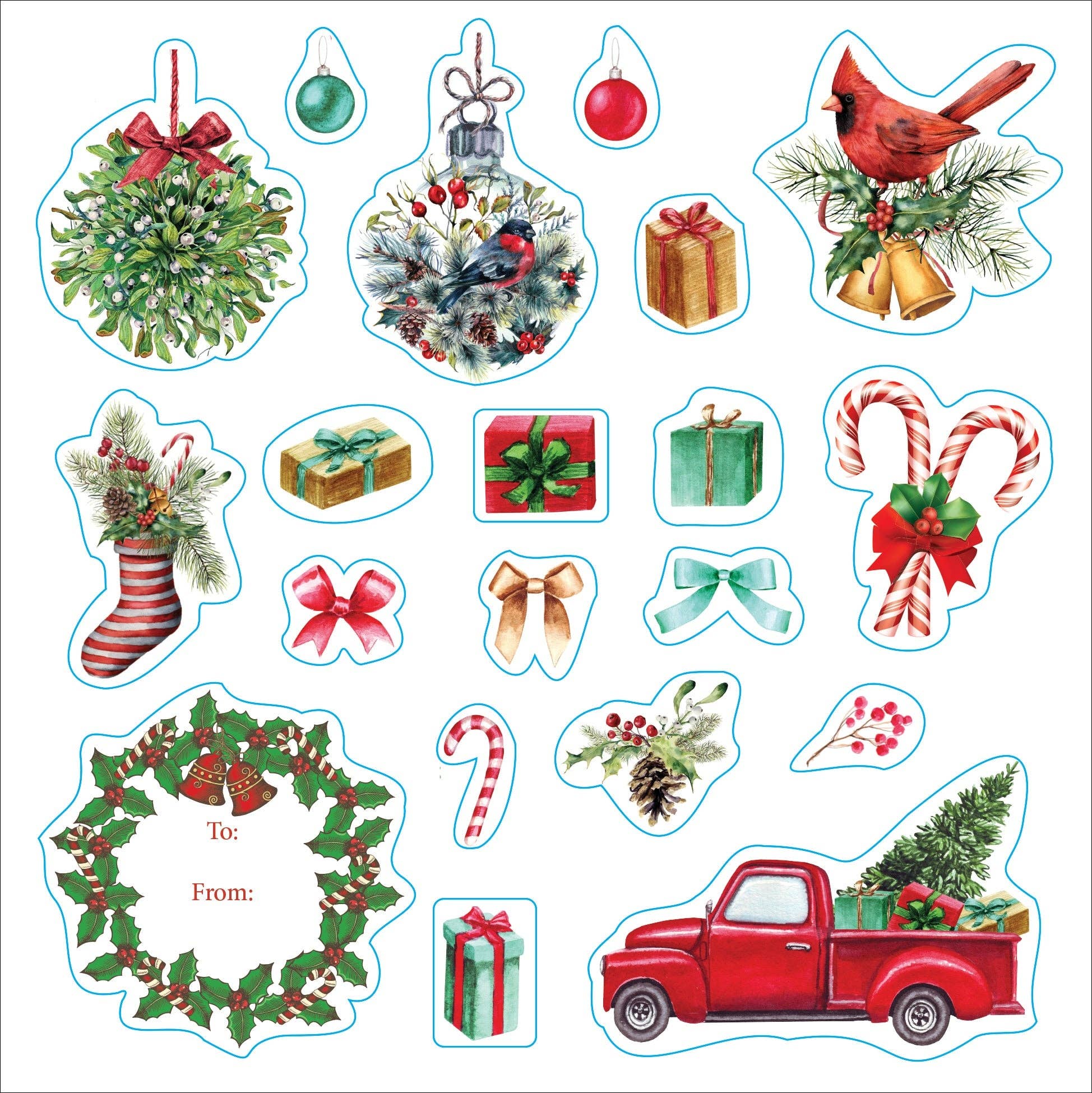 Peter Pauper Press - Merry & Bright Christmas! A Festive Sticker Book