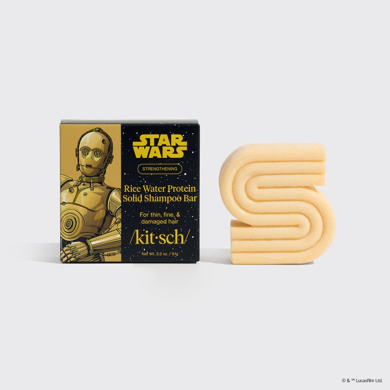 KITSCH - Star Wars™ & Kitsch Rice Water Protein Strengthening Solid Shampoo - C-3PO