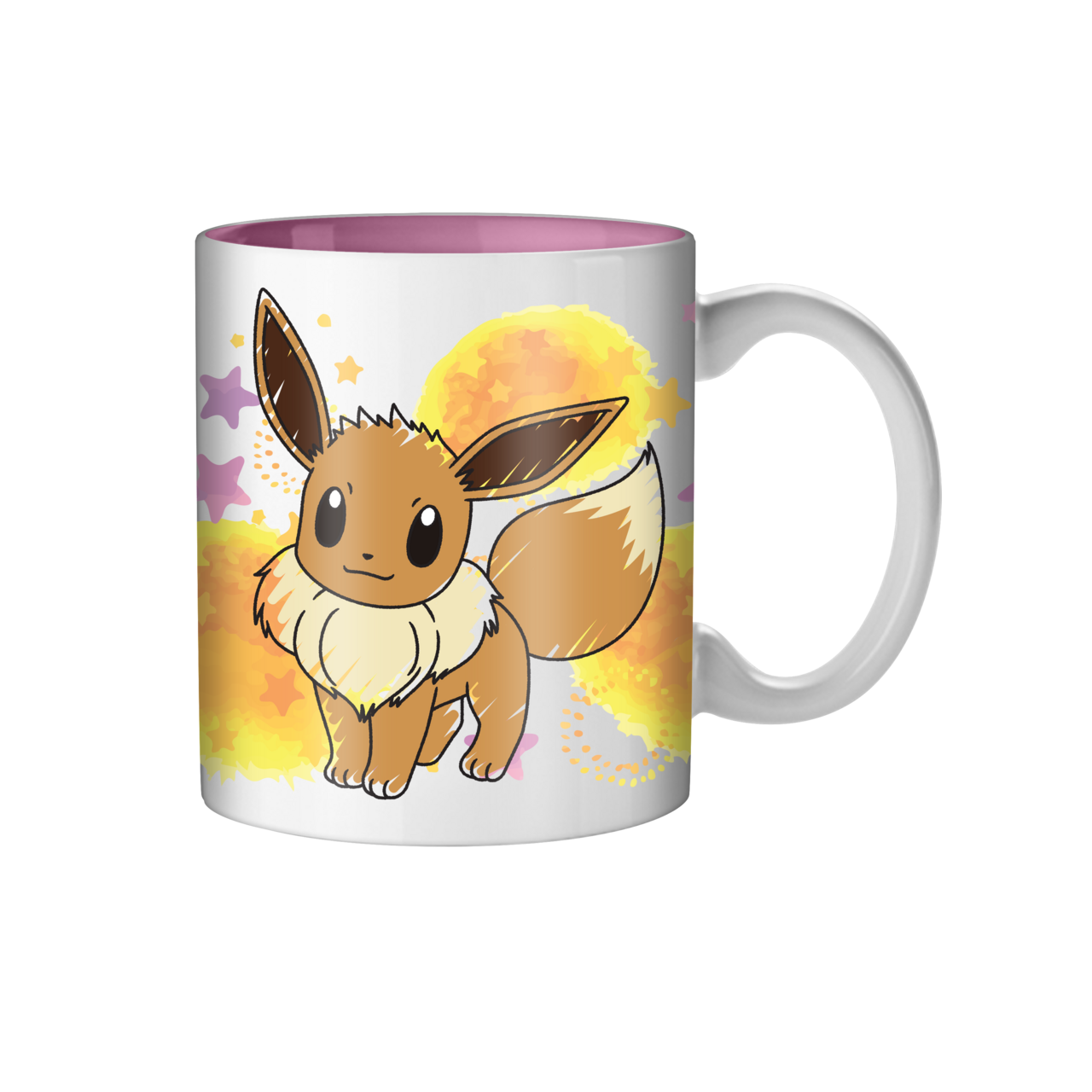 Silver Buffalo - Pokemon Eevee Star Splatter 20oz Ceramic Mug