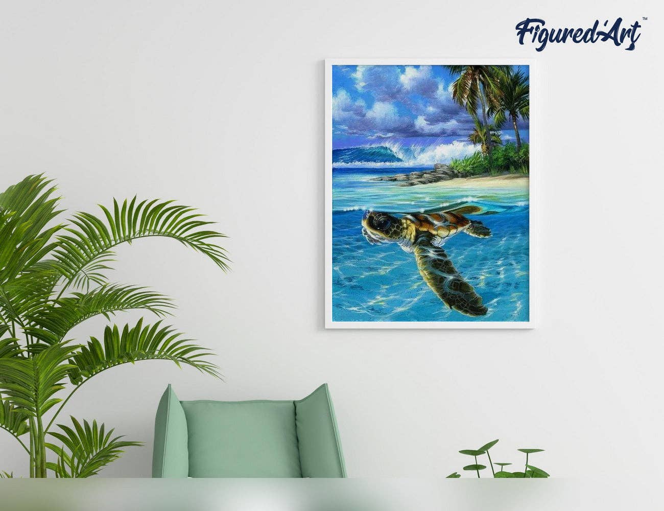 Figured'Art - Paint by numbers - Relaxing Turtle